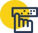 Yellow Pointing Finger Icon